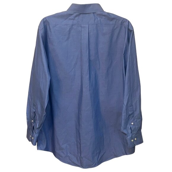 Brooks Brothers Blue Button Up Collar Dress Shirt Cotton Size 17-4/5 Work Office - Picture 3 of 6